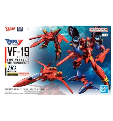 VF-19 Fire Valkyrie with Sound Booster 1/100 HG Bandai