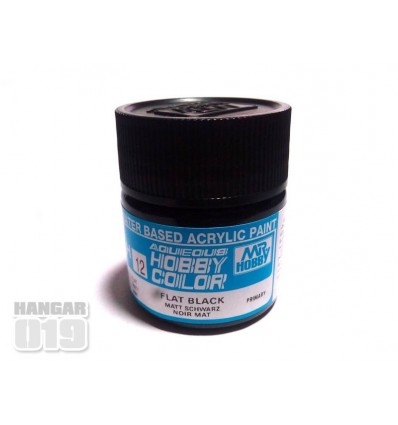 Flat Black H12 Aqueous Mr Hobby